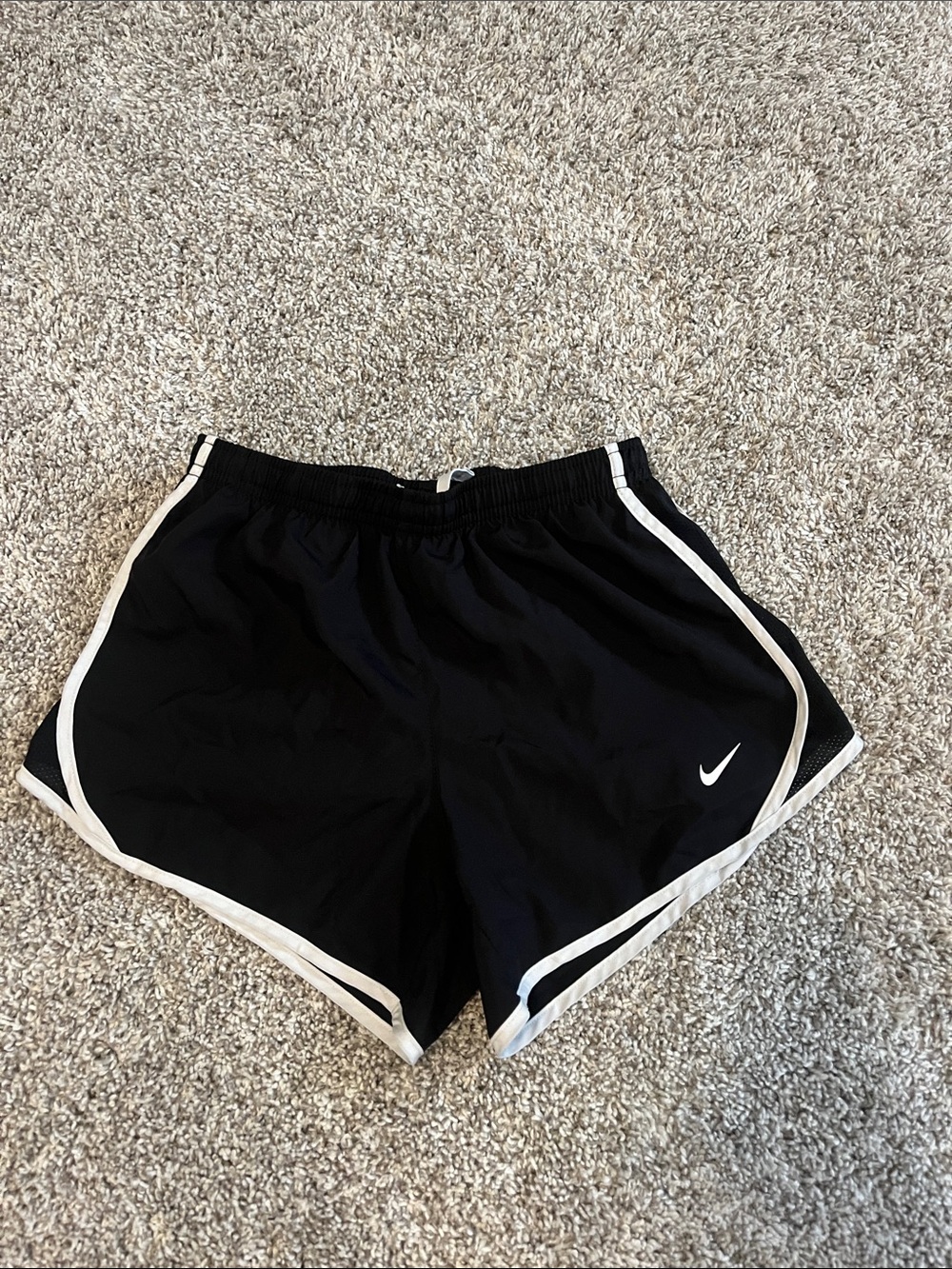 Nike Black Women's Athletic Shorts with White Trim